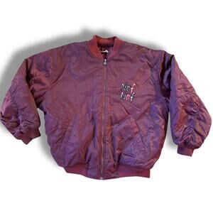 Vintage NAF NAF Collection Vintage Bomber Maroon Quilted Jacket 1973 Streetwear